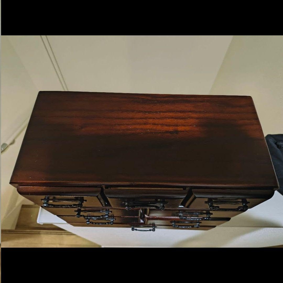 Amazon.co.jp: 木製小型タンス 8引き出し 赤内装 : ホーム＆キッチン